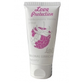 Лубрикант на водной основе с ароматом малины Love Protection Raspberry - 50 мл. - Lola Games - купить с доставкой в Тамбове