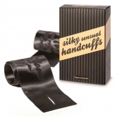 Черные ленты для связывания SILKY SENSUAL HANDCUFFS - Bijoux Indiscrets - купить с доставкой в Тамбове