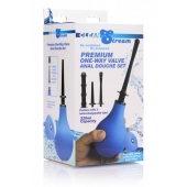Анальный душ с 3 насадками Premium One-way Valve Anal Douche Set - XR Brands - купить с доставкой в Тамбове
