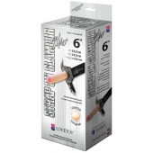 Пояс-трусики с насадкой Glamour Silver - 15,5 см. - LOVETOY (А-Полимер) - купить с доставкой в Тамбове