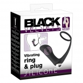 Черное эрекционное кольцо с анальной вибропробкой Vibrating Ring   Plug - Orion - в Тамбове купить с доставкой