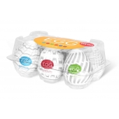 Набор из 6 мастурбаторов Tenga EGG Easy Beat с различным рельефом - Tenga - в Тамбове купить с доставкой