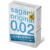 Ультратонкие презервативы Sagami Original 0.02 Extra Lub с увеличенным количеством смазки - 3 шт. - Sagami - купить с доставкой в Тамбове