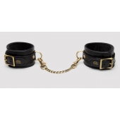 Черные оковы на ноги Bound to You Faux Leather Ankle Cuffs - Fifty Shades of Grey - купить с доставкой в Тамбове