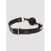 Черный кляп-шар Bound to You Faux Leather Ball Gag - Fifty Shades of Grey - купить с доставкой в Тамбове