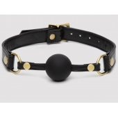 Черный кляп-шар Bound to You Faux Leather Ball Gag - Fifty Shades of Grey - купить с доставкой в Тамбове
