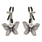 Зажимы на соски с бабочками Butterfly Nipple Clamps - Pipedream - купить с доставкой в Тамбове