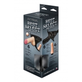 Черный пояс для женщин BEST SELECT с 3 насадками - LOVETOY (А-Полимер) - купить с доставкой в Тамбове