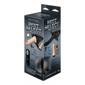 Черный женский пояс BEST SELECT с 3 насадками и вибрацией - LOVETOY (А-Полимер) - купить с доставкой в Тамбове