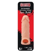 Телесная насадка EXTENDER WITH BALL STRAP 5.5 - 14 см. - Dream Toys - в Тамбове купить с доставкой