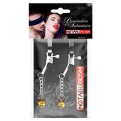 Оригинальные зажимы на соски с желтыми шариками - Notabu - купить с доставкой в Тамбове