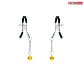 Оригинальные зажимы на соски с желтыми шариками - Notabu - купить с доставкой в Тамбове