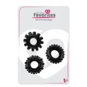 Набор из 3 черных эрекционных колец SET OF 3 COCKRINGS - Dream Toys - в Тамбове купить с доставкой