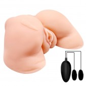 Телесная вибровагина Julie с 2 рабочими отверстиями - Baile - в Тамбове купить с доставкой