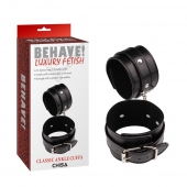 Черные оковы Classic Ankle Cuffs - Chisa - купить с доставкой в Тамбове