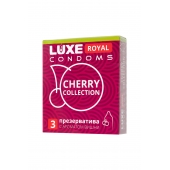 Презервативы с ароматом вишни LUXE Royal Cherry Collection - 3 шт. - Luxe - купить с доставкой в Тамбове