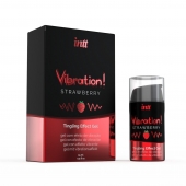 Жидкий интимный гель с эффектом вибрации Vibration! Strawberry - 15 мл. - INTT - купить с доставкой в Тамбове