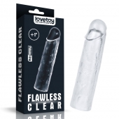 Прозрачная насадка-удлинитель Flawless Clear Penis Sleeve Add 1 - 15,5 см. - Lovetoy - в Тамбове купить с доставкой
