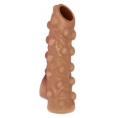 Телесная насадка с бугорками и открытой головкой Nude Sleeve M - 12 см. - KOKOS - в Тамбове купить с доставкой