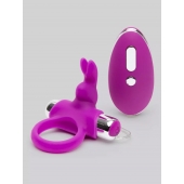 Лиловое виброкольцо с пультом ДУ Remote Control Cock Ring - Happy Rabbit - в Тамбове купить с доставкой