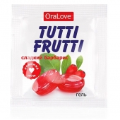 Гель-смазка Tutti-frutti со вкусом барбариса - 4 гр. - Биоритм - купить с доставкой в Тамбове