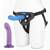 Страпон унисекс Beginners Strap-On с 2 насадками - 15 и 13 см. - Lux Fetish - купить с доставкой в Тамбове