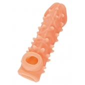 Телесная закрытая насадка с пупырышками Cock Sleeve Size L - 17,6 см. - KOKOS - в Тамбове купить с доставкой