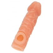 Телесная закрытая насадка с шершавой головкой Cock Sleeve Size M - 15,6 см. - KOKOS - в Тамбове купить с доставкой