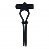 Черное эрекционное лассо с вибропулей Black Tie Affair - Zero Tolerance - в Тамбове купить с доставкой