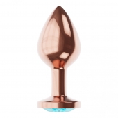 Пробка цвета розового золота с малиновым кристаллом Diamond Topaz Shine L - 8,3 см. - Lola Games - купить с доставкой в Тамбове
