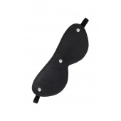 Черная кожаная маска Anonymo с мягким подкладом - ToyFa - купить с доставкой в Тамбове