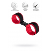 Красно-черные велюровые наручники Anonymo - ToyFa - купить с доставкой в Тамбове Красно-черные велюровые наручники Anonymo - ToyFa - купить с доставкой в Тамбове