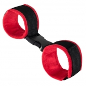 Красно-черные велюровые оковы Anonymo - ToyFa - купить с доставкой в Тамбове Красно-черные велюровые оковы Anonymo - ToyFa - купить с доставкой в Тамбове