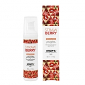 Разогревающее массажное масло  с ароматом клубники Gourmet Strawberry - 50 мл. - Exsens - купить с доставкой в Тамбове