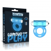 Голубое, светящееся в темноте эрекционное виброкольцо Lumino Play Vibrating Penis Ring - Lovetoy - в Тамбове купить с доставкой