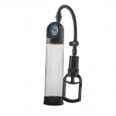 Прозрачная вакуумная помпа с манометром Deluxe Penis Pump - Dream Toys - в Тамбове купить с доставкой