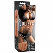 Мастурбатор-вагина цвета карамели Julieta с вибрацией - Blush Novelties - в Тамбове купить с доставкой
