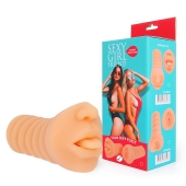 Телесный мастурбатор-ротик с высунутым язычком - Bior toys - в Тамбове купить с доставкой