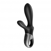 Черный анальный вибратор Heat Climax+ с функцией нагрева - 20,6 см. - Satisfyer - в Тамбове купить с доставкой