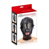 Маска-шлем с отверстием для рта и съемными шорами - Fetish Tentation - купить с доставкой в Тамбове