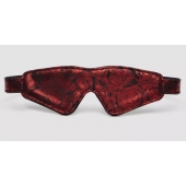 Двусторонняя красно-черная маска на глаза Reversible Faux Leather Blindfold - Fifty Shades of Grey - купить с доставкой в Тамбове