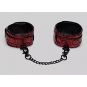 Красно-черные оковы Reversible Faux Leather Ankle Cuffs - Fifty Shades of Grey - купить с доставкой в Тамбове