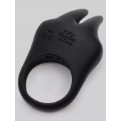Черное эрекционное виброкольцо Sensation Rechargeable Vibrating Rabbit Love Ring - Fifty Shades of Grey - в Тамбове купить с доставкой