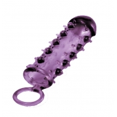 Закрытая фиолетовая насадка с пупырышками SAMURAI PENIS SLEEVE PURPLE - 14,5 см. - NMC - в Тамбове купить с доставкой