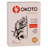 Тонкие презервативы OKOTO Thin Extra Soft - 3 шт. - Sitabella - купить с доставкой в Тамбове
