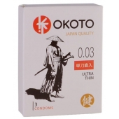 Ультратонкие презервативы OKOTO Ultra Thin - 3 шт. - Sitabella - купить с доставкой в Тамбове