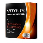 Презервативы VITALIS PREMIUM stimulation   warming с согревающим эффектом - 3 шт. - Vitalis - купить с доставкой в Тамбове
