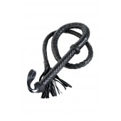 Длинный кожаный кнут с хлопушками на конце - ToyFa - купить с доставкой в Тамбове