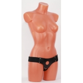 Универсальные черные трусики для страпона - БДСМ Арсенал - купить с доставкой в Тамбове