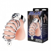 Серебристая клетка для члена Urethral Play Cage - BlueLine - купить с доставкой в Тамбове